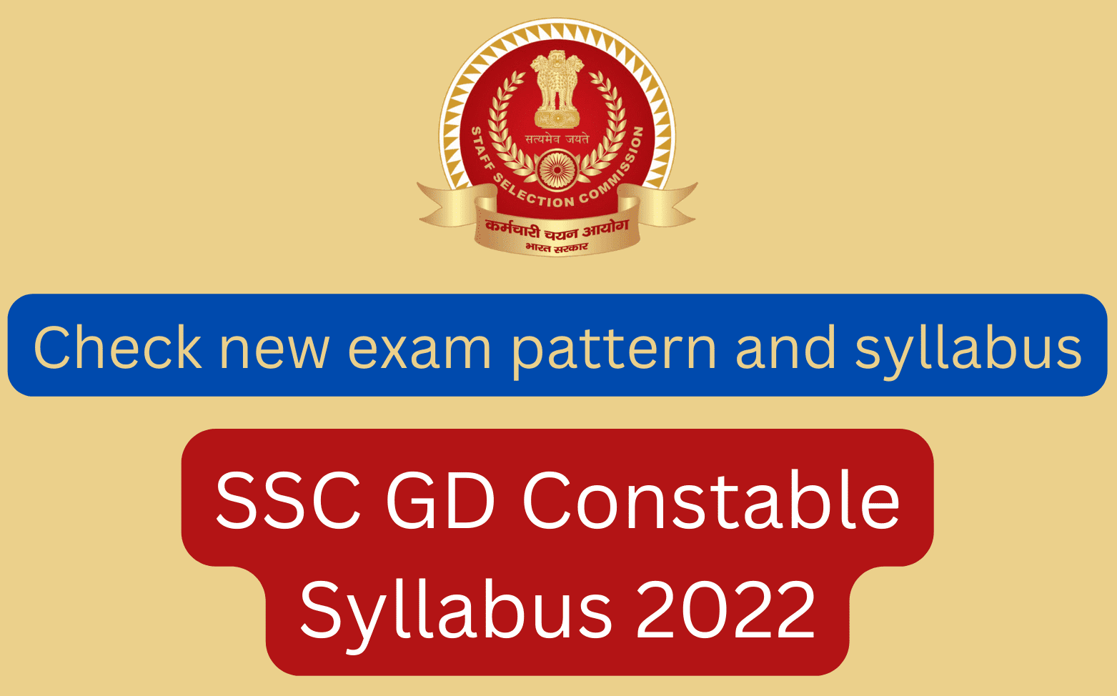 SSC GD Constable Syllabus 2022