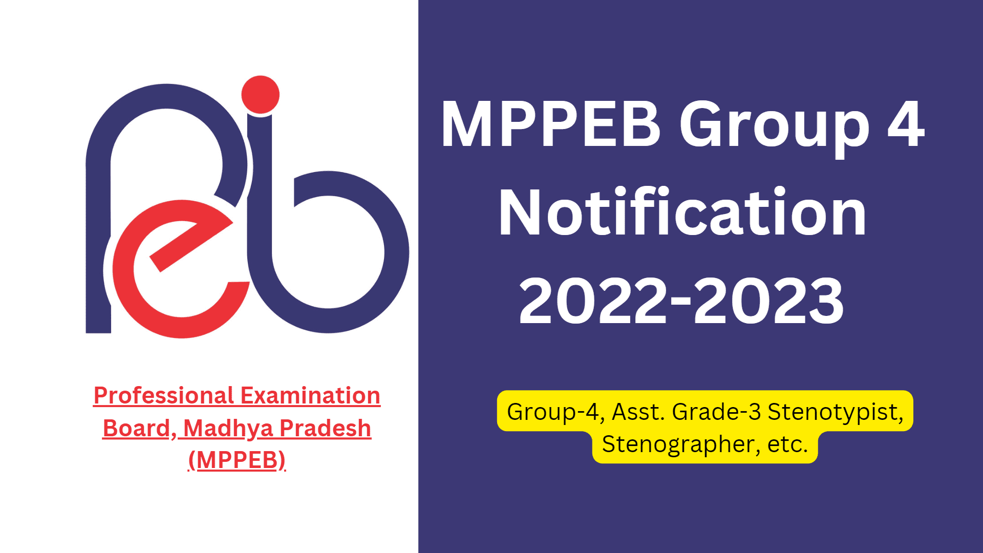 MPPEB Group 4 Notification 2022-2023