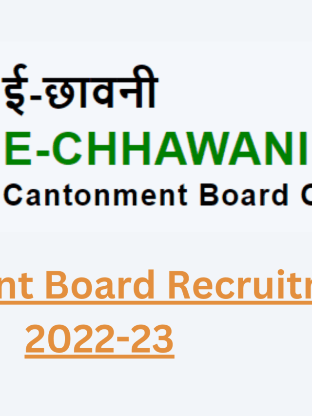 What Is Cantonment Board Recruitment