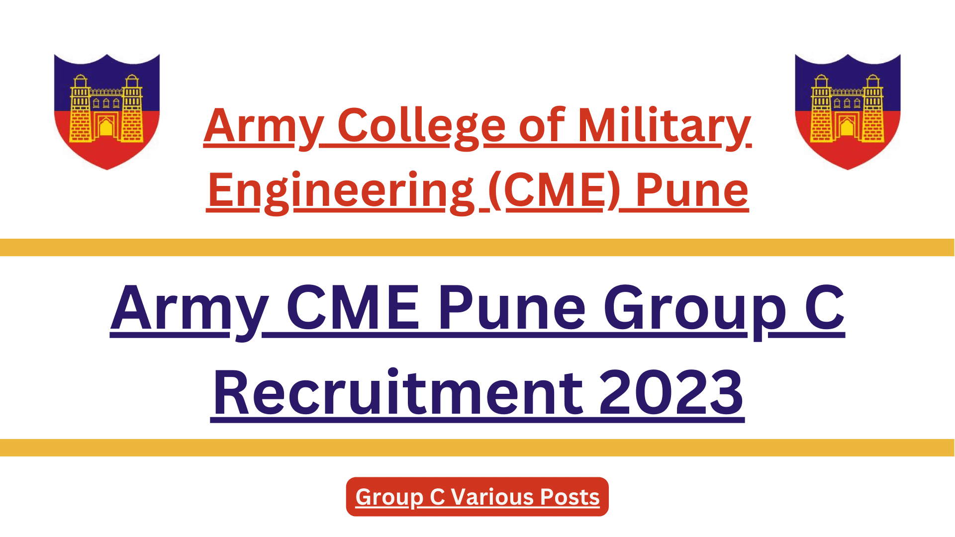 Army CME Pune Group C Recruitment 2023