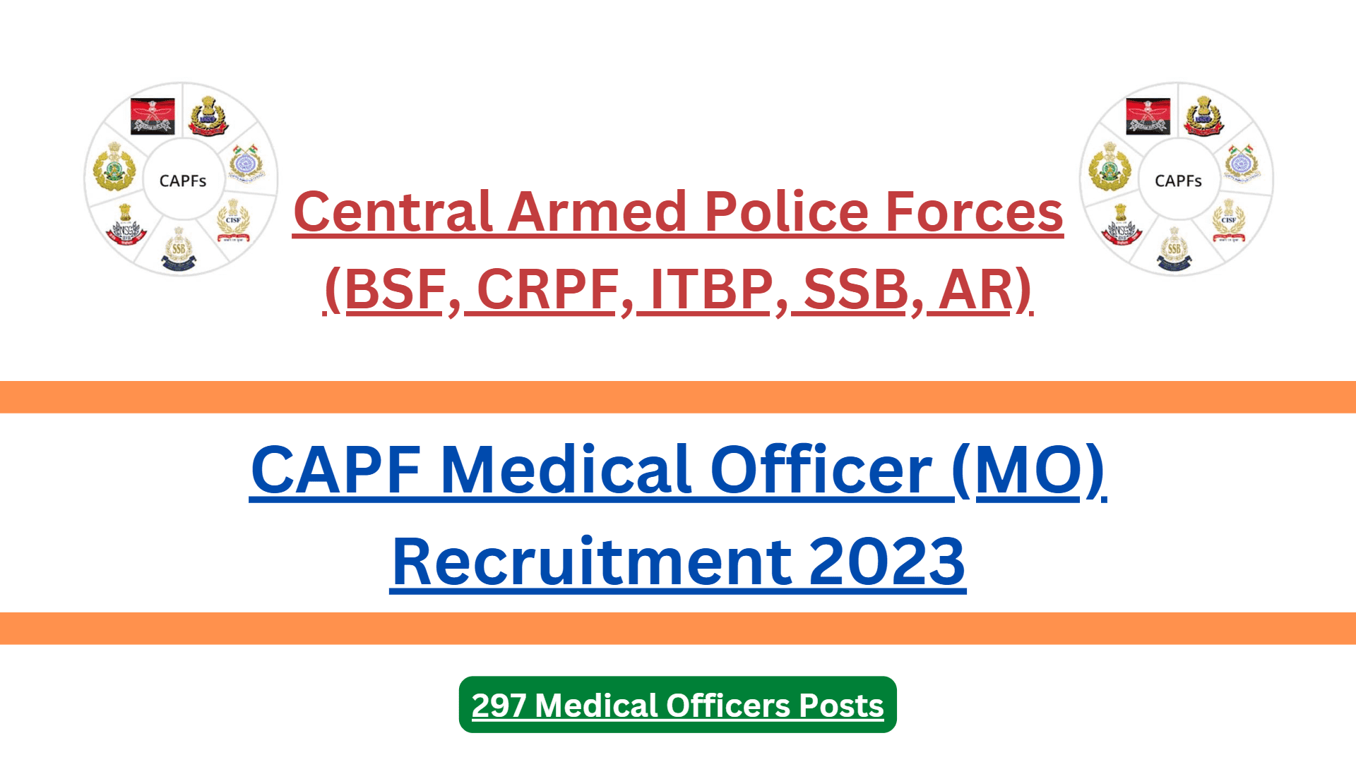 CAPF Medical Officer Recruitment 2023