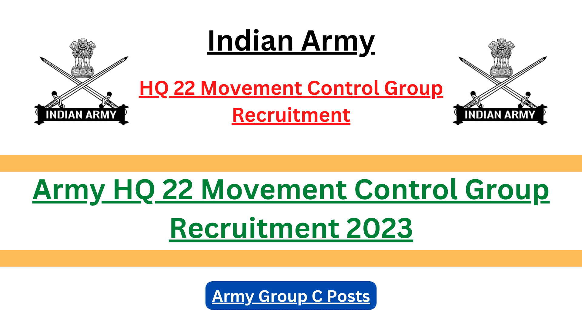 India Army HQ 22 Movement Control Recruitment 2023