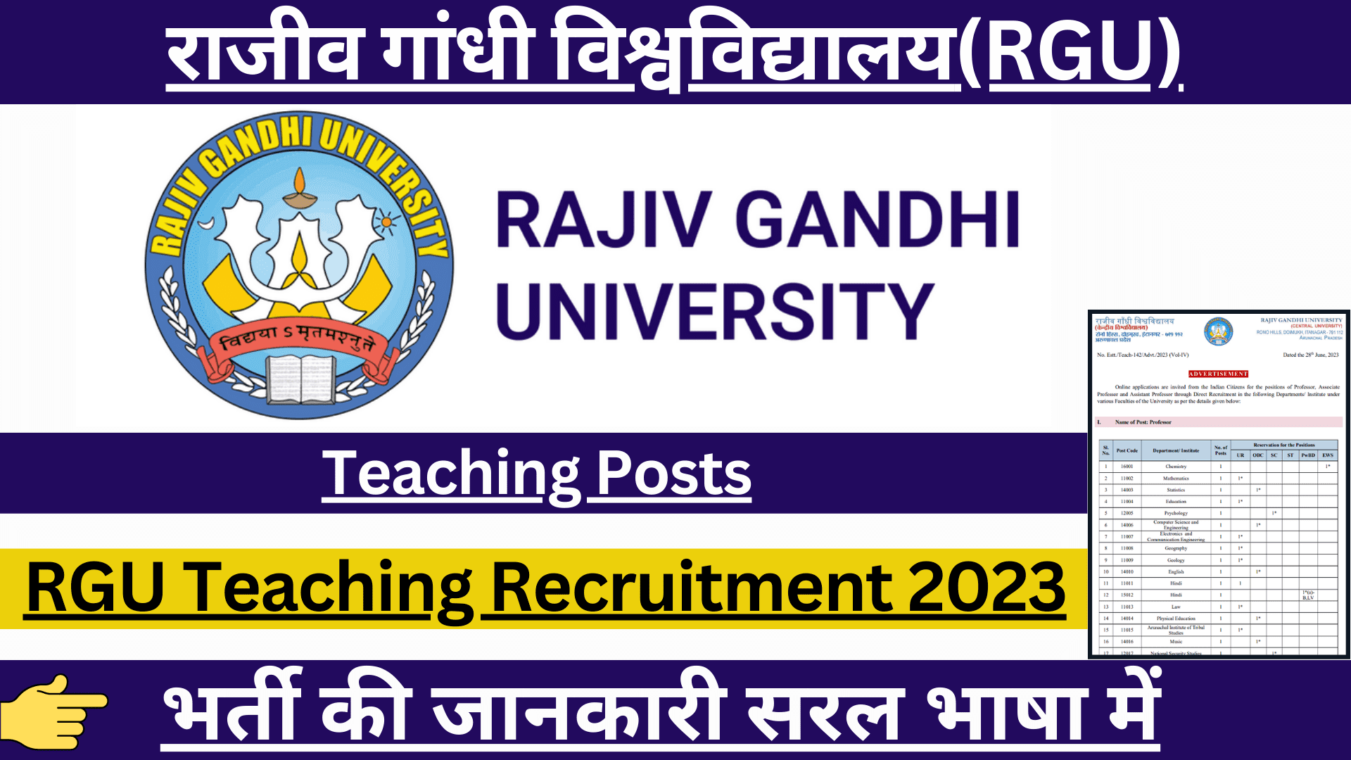 RGU Recruitment 2023