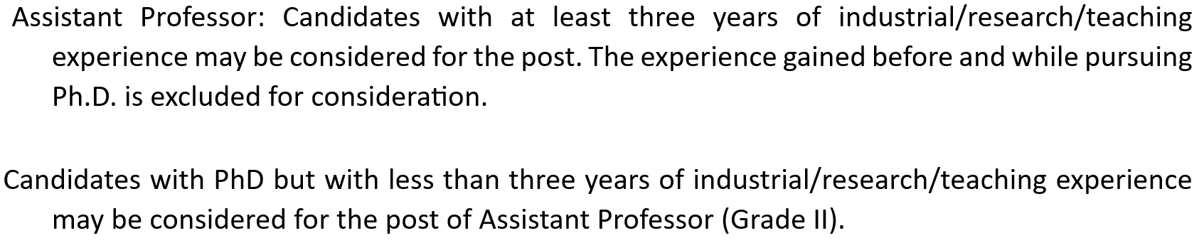 IIT Delhi Assistant Professor Recruitment 2023 Educational Qualifications