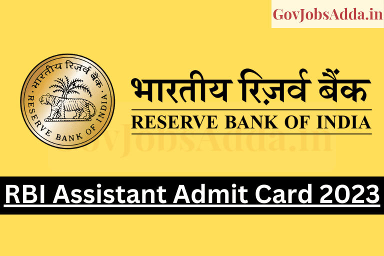 RBI Assistant Admit Card 2023