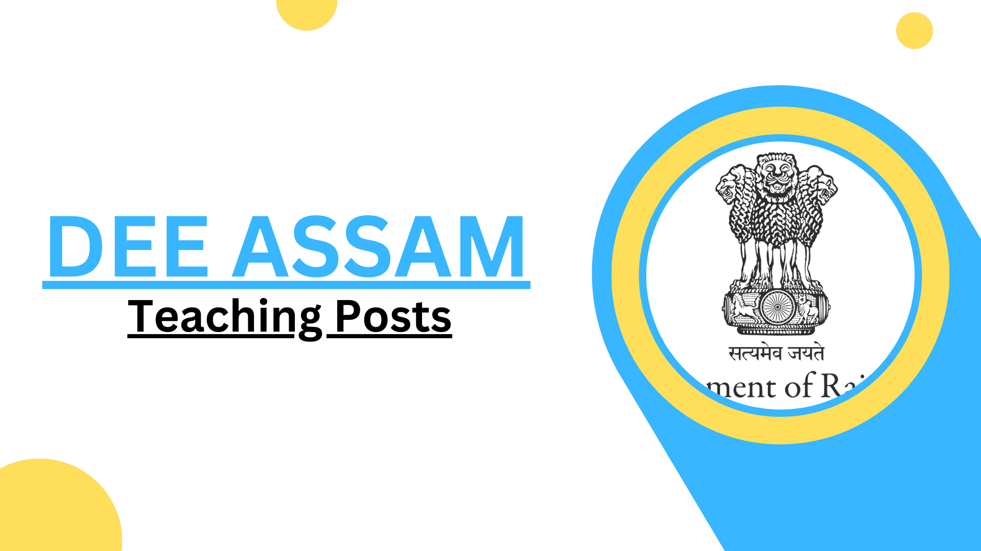 DEE Assam Teaching Recruitment 2024