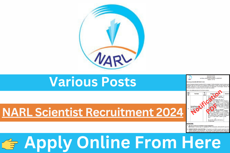 NARL Scientist Recruitment 2024