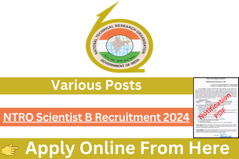 NTRO Scientist B Recruitment 2024