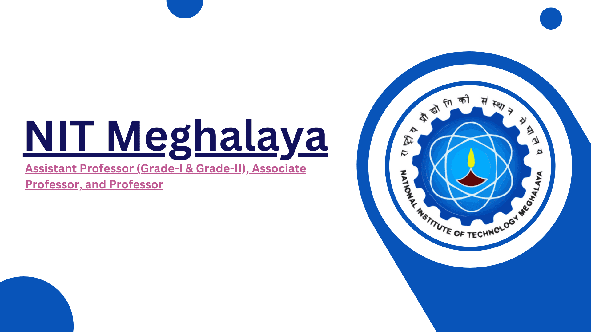 NIT Meghalaya Faculty Recruitment 2024