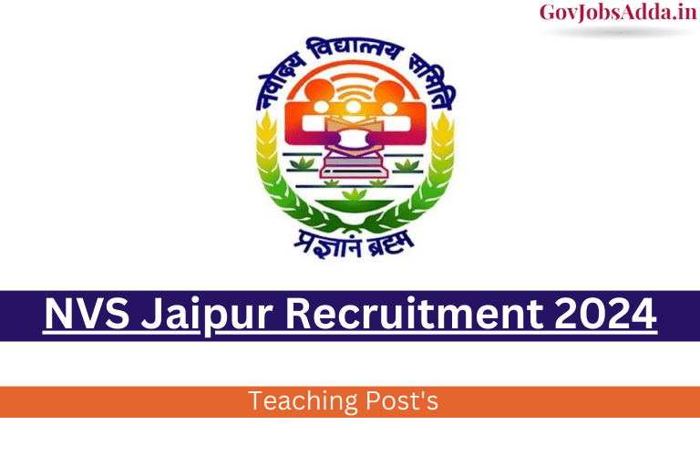 NVS Jaipur Recruitment 2024