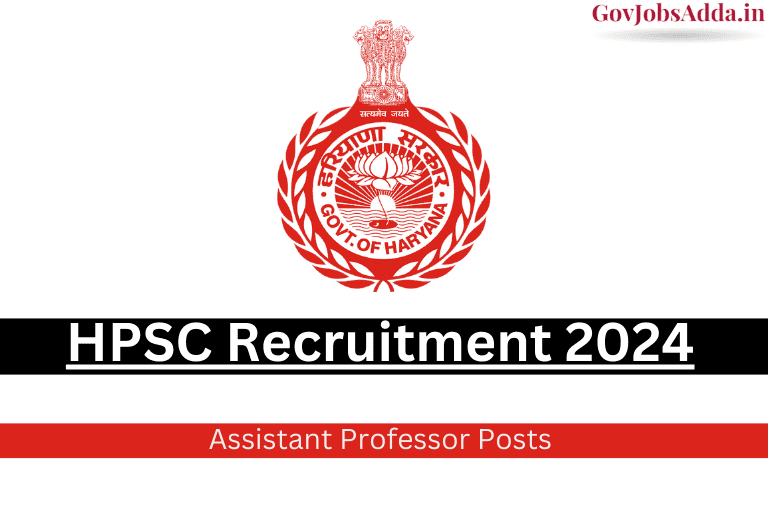 HPSC Assistant Professor Recruitment 2024